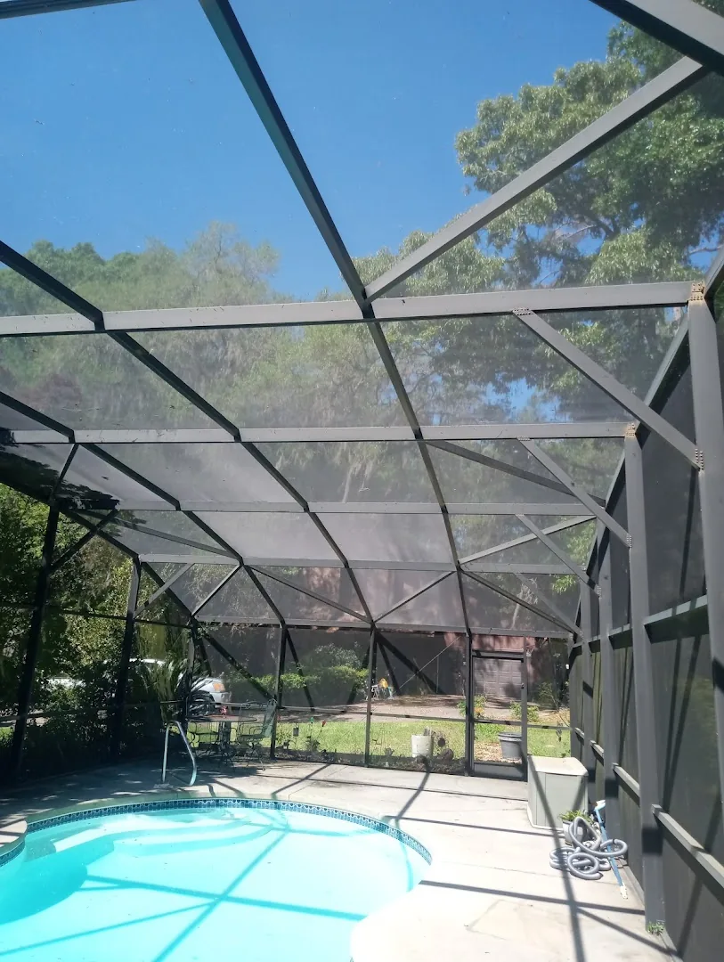 Finished screen enclosure at a North Florida home