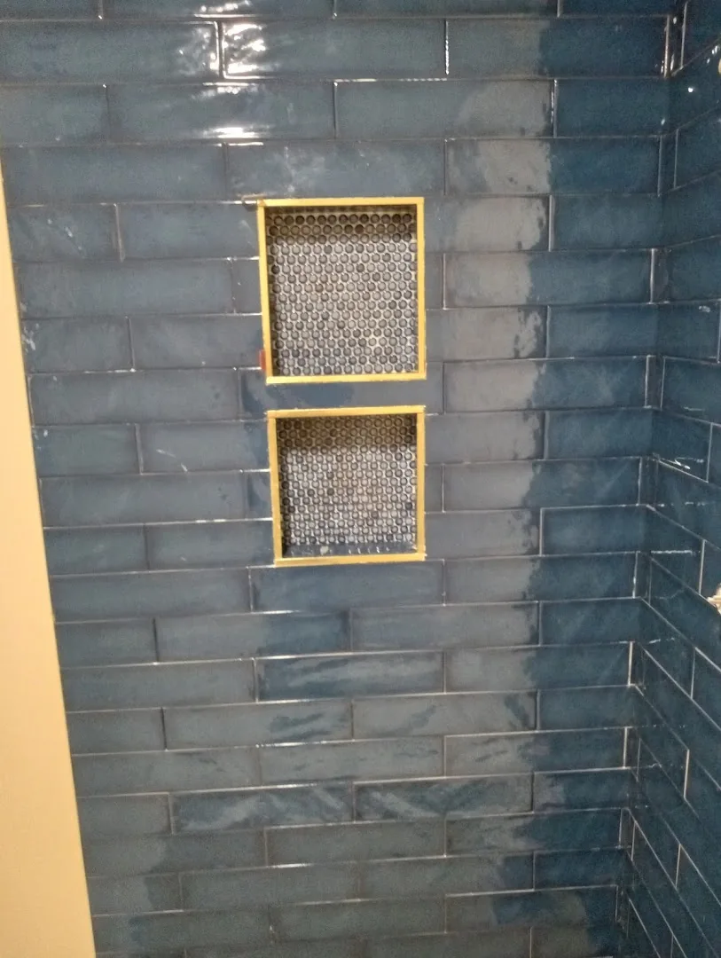 Finished tile shower project
